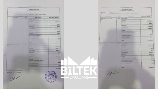 ÖZEL ÜSKÜDAR BİLTEK LİSESİ ÜCRET İLANI
